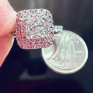 ✨ Affordable Luxury NEVER  WORN 18K White Gold Diamond Engagement Ring ✨